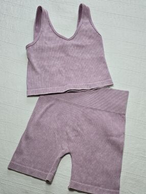Vital Life Ribbed Seamless Activewear Set Women's Size Small